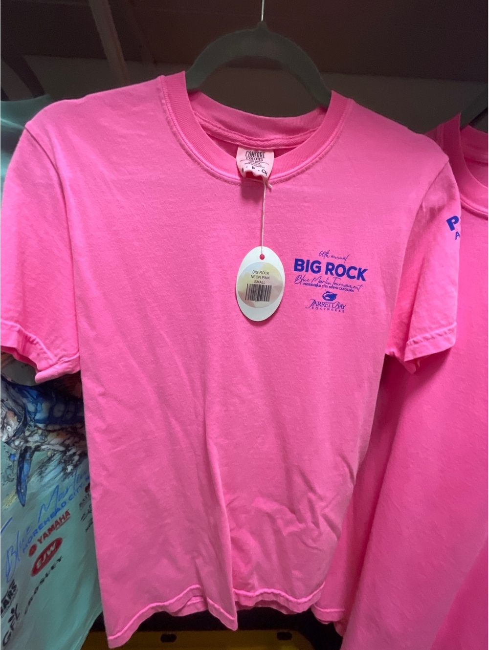 66th Annual Big Rock Blue Marlin Tournament Neon Pink T-Shirt Size 2XL